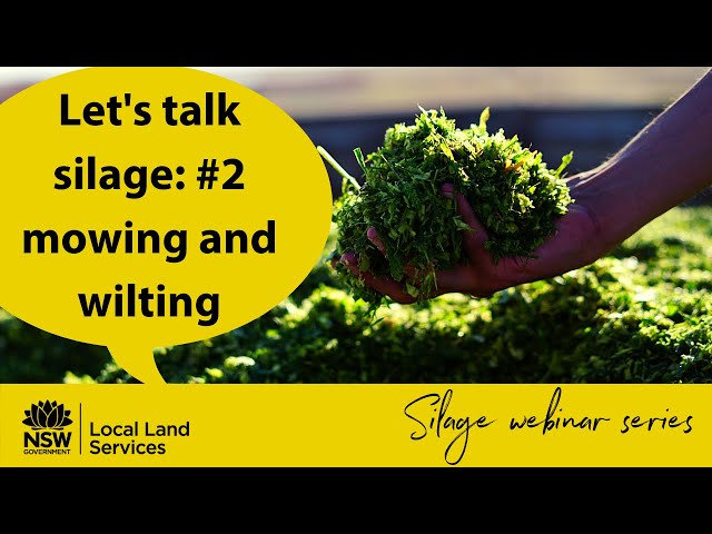 Silage webinar #2 - Mowing and wilting