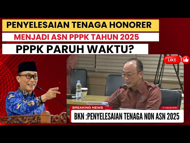 🔴BKN, PENYELESAIAN TENAGA NON ASN TAHUN 2025 MENJADI PPPK