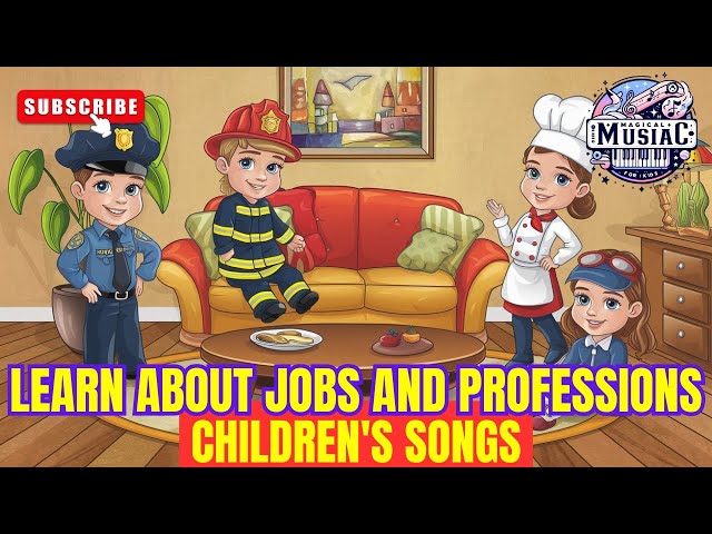 Learn About Jobs and Professions 🧑‍🏫👩‍⚕️ Song for Kids | Children's songs 🎵 videos for children