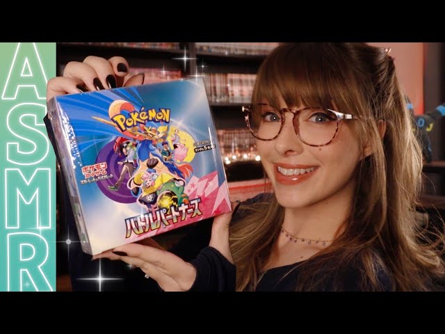 ASMR ⊹Opening Pokémon Cards With You... Battle Partners!⊹ Brushing, Tapping & Crinkly Booster Packs