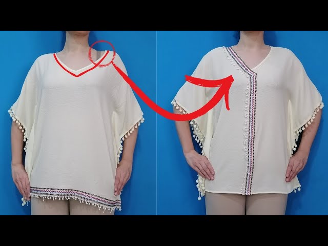 Sewing Tips and Tricks, How to Downsize a Wide Neckline easily in 4 minutes