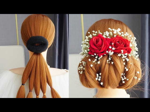 Easy Hairstyle For Wedding - Bridal Hairstyle Tutorial For Beginners