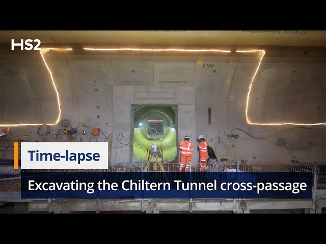 HS2 Timelapse | Excavating a cross-passage inside HS2's longest tunnel