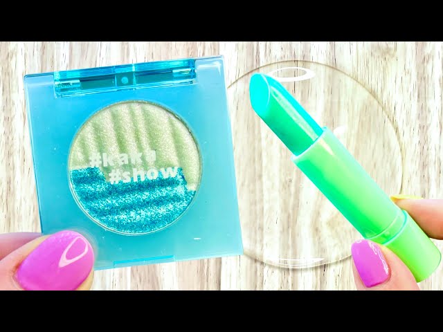 Satisfying MAKEUP Slime Coloring!! Mixing LIPSTICK into Slime!! Series #365