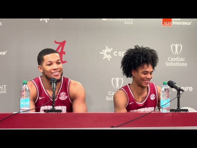 Chris Youngblood, Aden Holloway recap win over LSU | Alabama Basketball