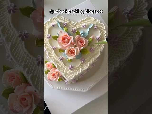 Stunning Cake Decorating Technique Like a Pro ❤️Valentine's & Mother's Day!🍰#cakedecorating