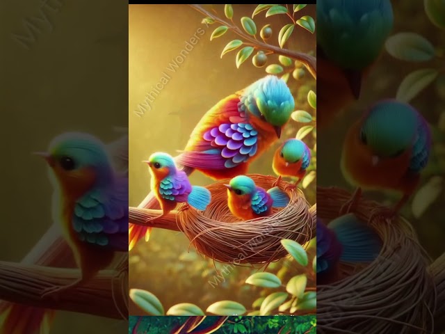 A Beautiful Bird’s Journey: From Nest to Sky | AI-Generated Story 🐦✨#aiart #shorts #trending