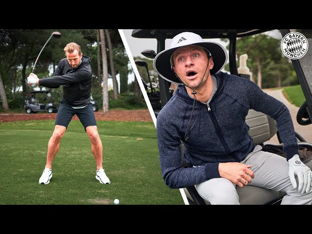 Thomas Müller vs. Harry Kane: Who performs best in the golf battle in Portugal? 🇵🇹