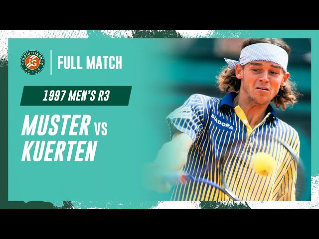 Kuerten vs Muster 1997 Men's round 3 Full Match | Roland-Garros