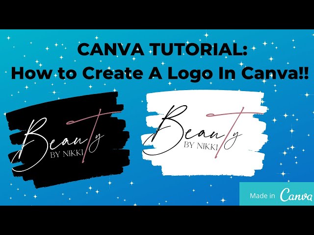 CANVA TUTORIAL LOGO: How To Design A Logo In Canva!!