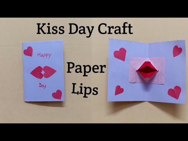 Kiss Day Craft | Kiss Day Card | Origami Lips | Origami Kissing Lips | Gift Ideas