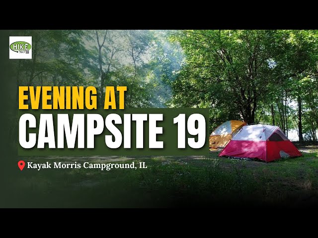 Kayak Morris Campground, IL - Evening at Campsite 19 (Hike 360° VR Video)