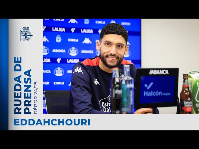 Rueda de prensa de Zakaria Eddahchouri en su presentación como jugador del Dépor