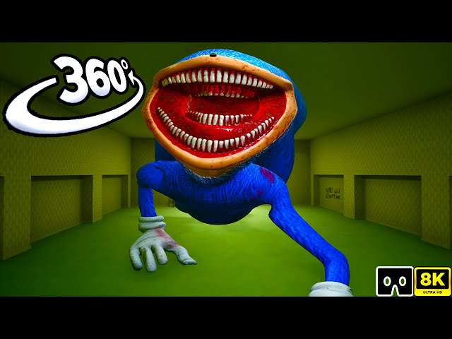 Shin Sonic 360° CHASE you at the BACKROOMS / Scary Origin Tapes - 360 VR Video Horror 8K Animation