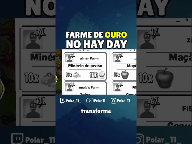 😎MINHA SUPER FARME DE OURO NO HAY DAY!