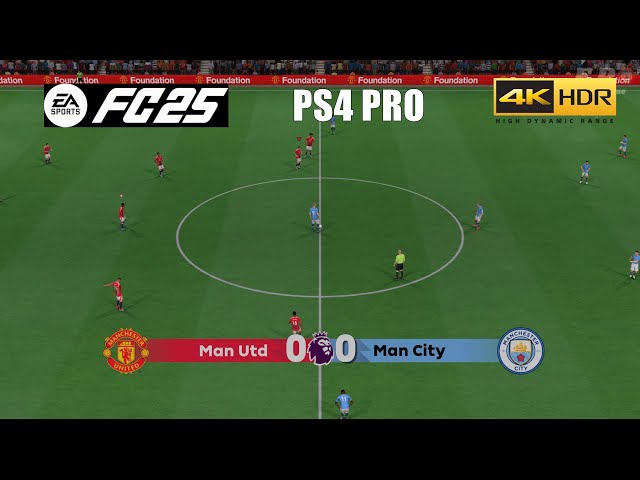 EA FC 25 - Manchester United vs Manchester City | PS4 Old Gen Gameplay Full Match [4K HDR]