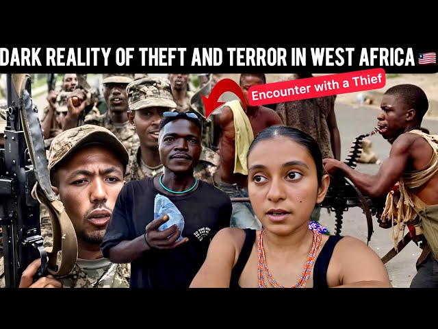 SOLO Indian Girl TERRIFYING Encounter with a Thief: Liberia Border in Africa!🇱🇷