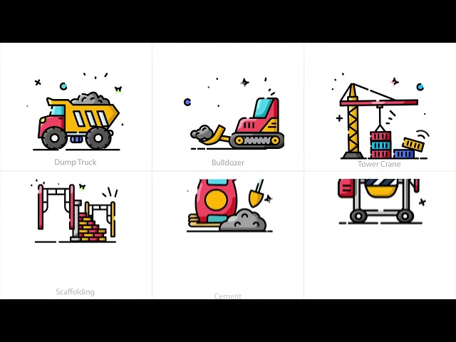 Construction Animated Icons 2025 for Premiere Pro Templates