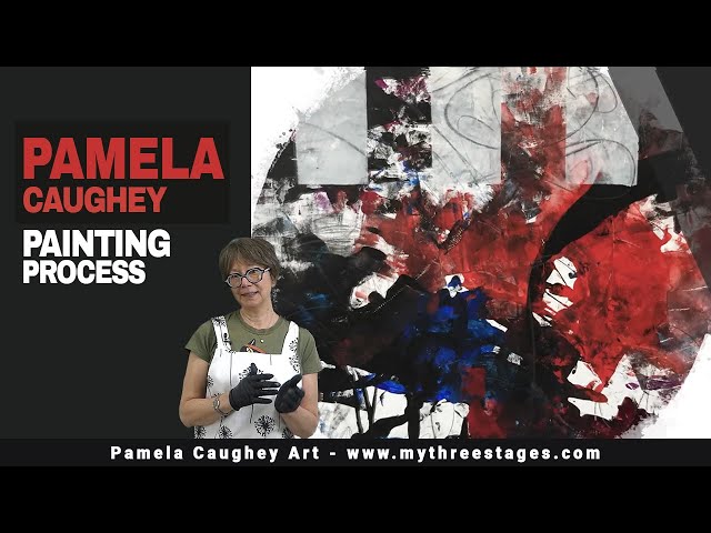 049 - Pamela Caughey - ABSTRACT Painting PROCESS - Excerpt from Live PDPC Call