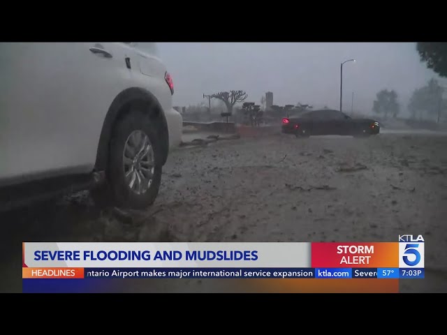 Severe flooding and mudslides in Altadena