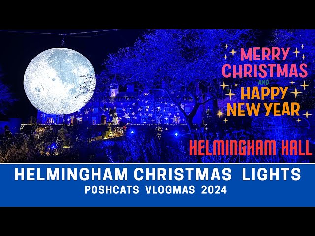 Helmingham Hall CHRISTMAS LIGHTS Garden Trail 2024 | Vlog 681