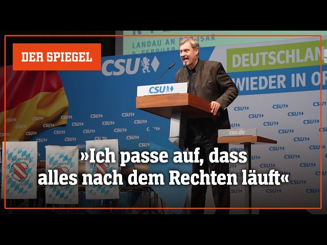 Markus Söder im Bundestagswahlkampf: Ballnacht, Bezirksempfang, Bayern First | DER SPIEGEL