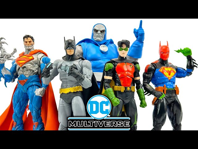 DC Multiverse Batman (Dick Grayson), Robin (Tim Drake), Fusion, Cyborg Superman & Darkseid Review!