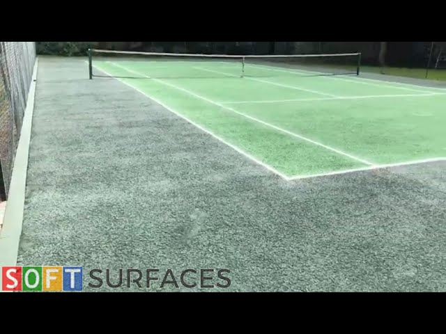 Cleaning and Painting Tennis Surface in York, Yorkshire | Sports Court Cleaning Services