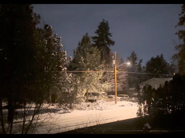 Late Night Snowy Road - Winter - Quiet Nights - Relaxing Music - About 1 Hour - CalmlyWhisper