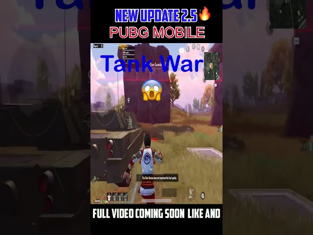 New update 2.5 [PUBG mobile]🔥|| New Features Tank War😱|| mini map #01