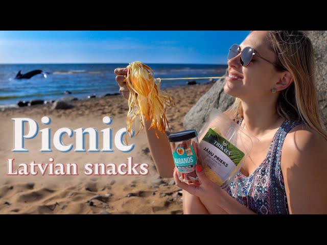 ASMR Picnic with Ieva 🤗 Full VOICE  Latvian snacks and beer 🍻