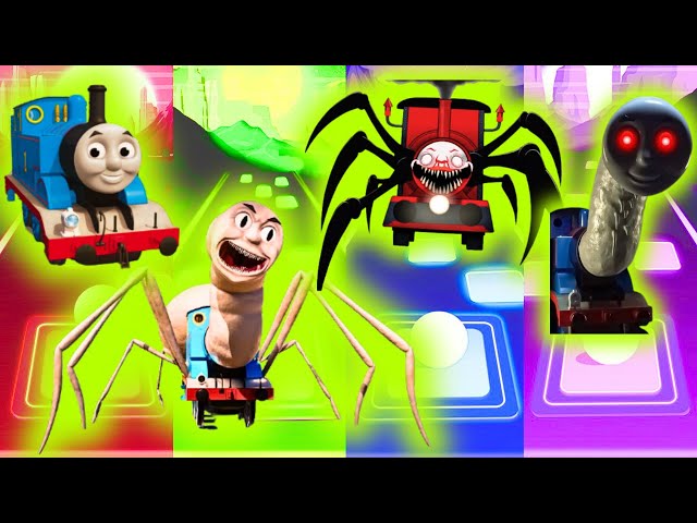 EVIL THOMAS TRAIN vs SPIDER THOMAS vs CHOO CHOO CHARLES vs THOMAS TRAIN EXE Tiles Hop EDM Rush