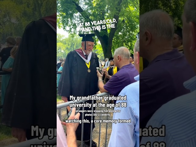 Her grandpa was a celebrity at his college graduation 👏