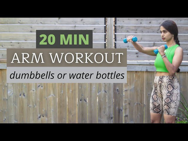 20 min ARM WORKOUT with dumbbells or water bottle | How To Lose Arm Fat