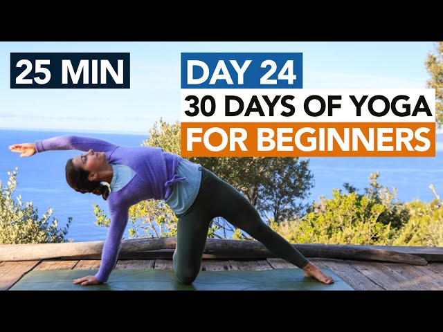 25 Min Full Body Beginner Yoga (Day 24) 30 Days of Yoga For Beginners