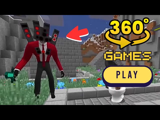 Skibidi Toilet Speaker Man Minecraft | Finding Challenge 360° VR