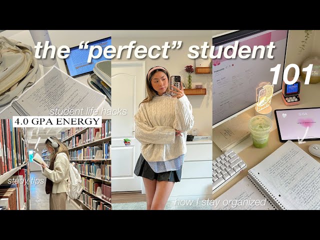 BECOME THE PERFECT STUDENT 📚 how to stay organized| study habits |self discipline| cute accessories