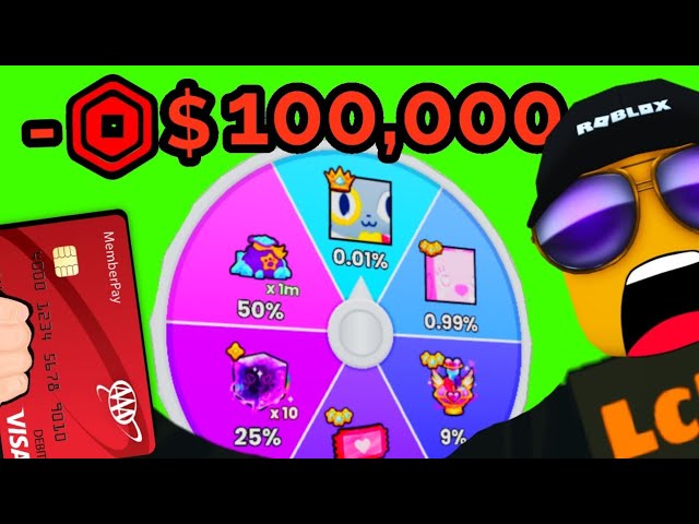 Spending $100,000 ROBUX on a SPINNY WHEEL in ROBLOX Pets GO