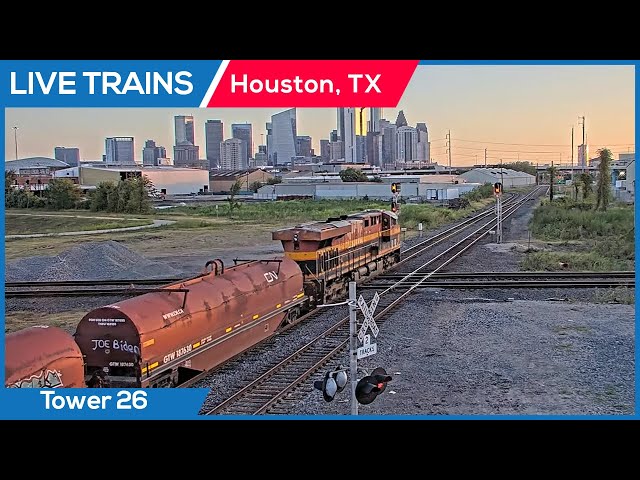 🔴 LIVE Trains Railcam | Houston, Texas (Tower 26) PTZ