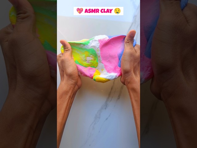 🤯Relaxing CLAY ASMR 🤤💖 #shorts #clay #slime #asmr #satisfying #ytshorts #youtubeshorts #viralshort