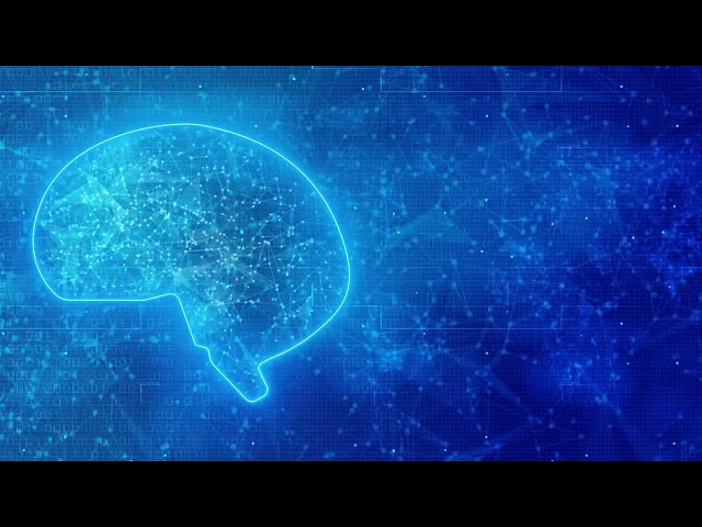 #4K #Technology #Artificial intelligence #AI brain Loop animation digital data concept.