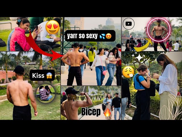 Shirtless,in C.P with Op reaction😍Central Park bodybuilder🔥💦￼￼￼￼