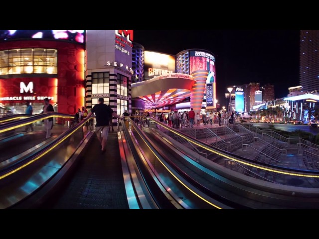 Testing GH5 internal stabilizer for VR @ Planet Hollywood, 60fps