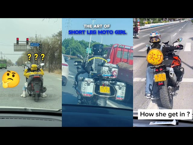 The art of short leg moto girl 😅🤣🥰 #viral #funny #motovlog #top #motorcycle #cute #bikelover