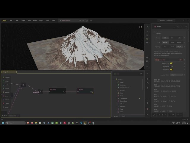 Gaea 2.0 Terrain Import to Unity test