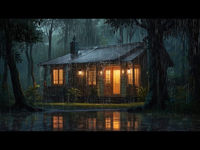 Heavy Rain at Night to Sleep Instantly - Study, Relax, Reduce Stress | Rain Sounds For Sleeping