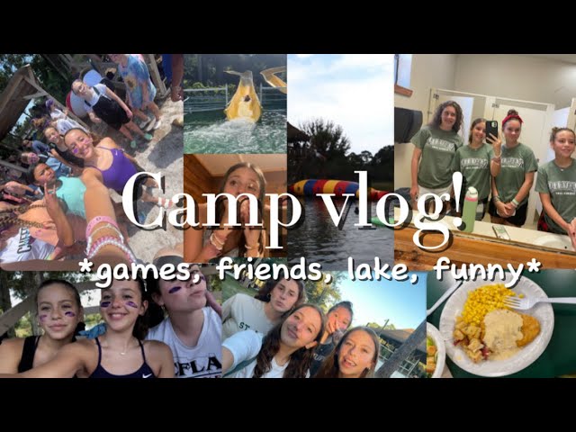 Camp vlog!⛺️🌲🔥*games, friends, lake, funny*