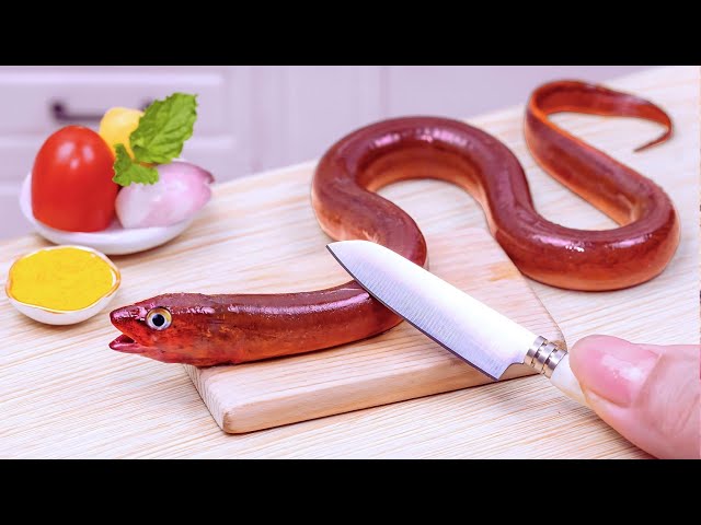 Best Of Mini Cooking Real Food Video | Cooking Spicy Eel Food Recipe In Miniature Kitchen