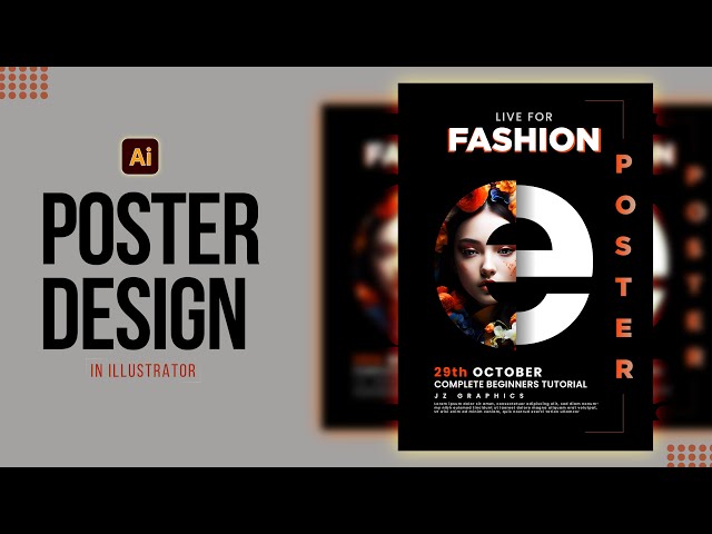 Modern Poster Design in Illustrator for beginners | Modern Poster Design | Illustrator Tutorial