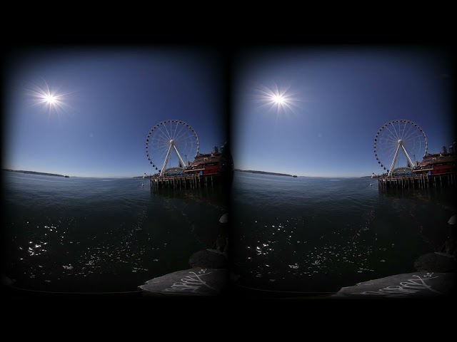 Seattle Waterfront Clip Series 3D VR 8k 180°  Ferries Pike Place Oculus Metaverse Virtual Realty